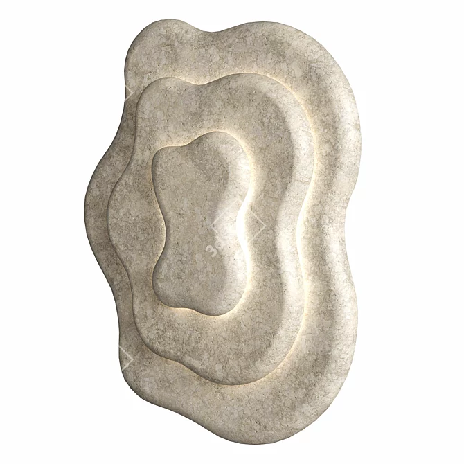  Lagoon Wall Sconce in Stone 3D model image 3