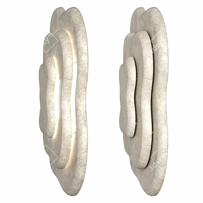  Lagoon Wall Sconce in Stone 3D model image 4