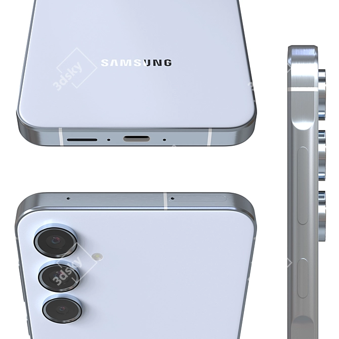 Samsung Galaxy A55 Ice Blue 3D model image 3