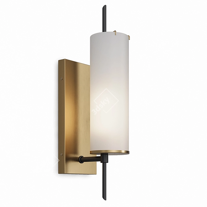 Modern Brass Wall Sconce 3D model image 4