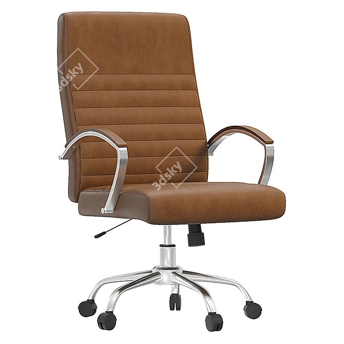 Modern Kunstleder Armchair: 3D Model 3D model image 3