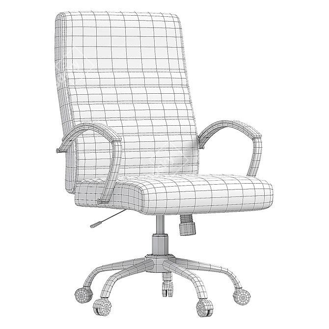 Modern Kunstleder Armchair: 3D Model 3D model image 4