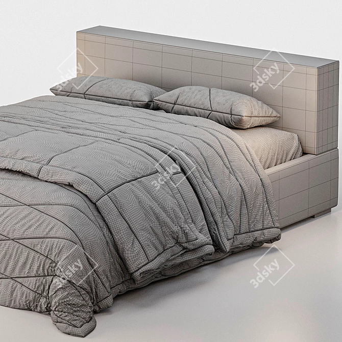 Luxury Bedroom Furniture Bed K25 3D model image 3