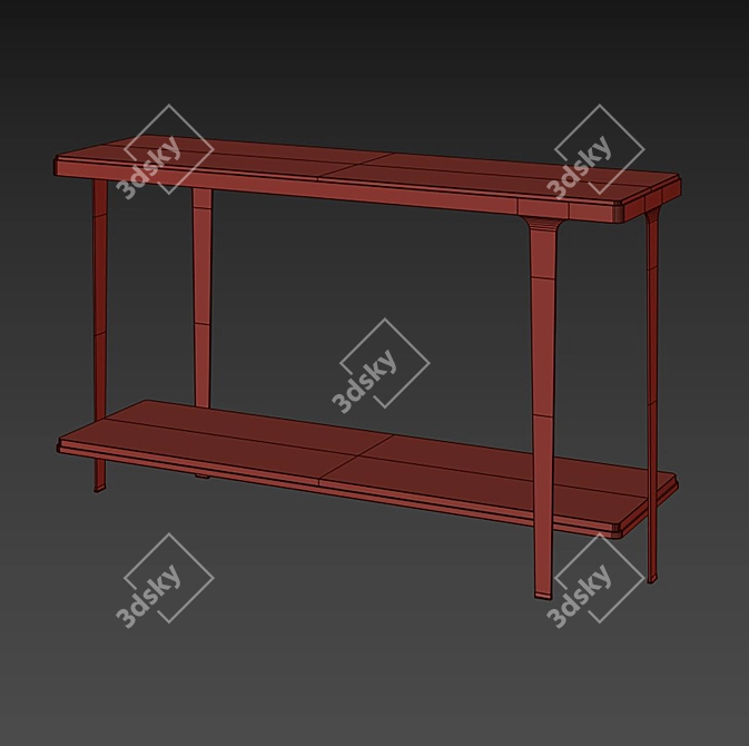 Gennaro Console Table Rouge 3D model image 4