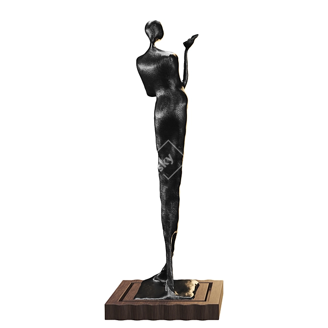 Elegant Women Statue Sculpture 3D model image 3