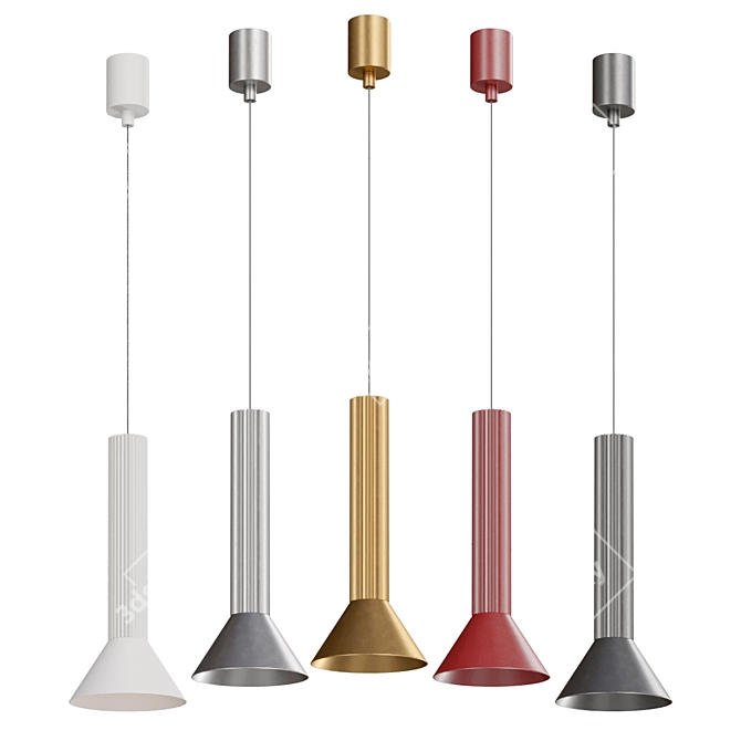 Sleek Modern Pendant Light 3D model image 4