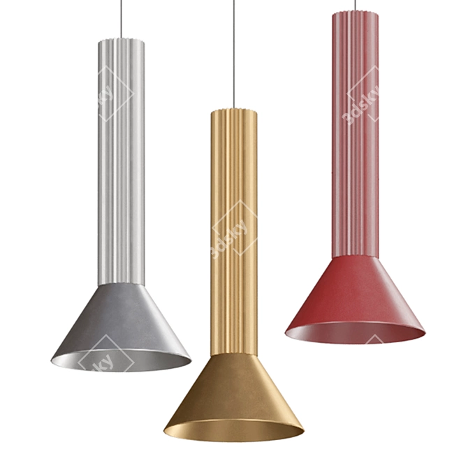 Sleek Modern Pendant Light 3D model image 5