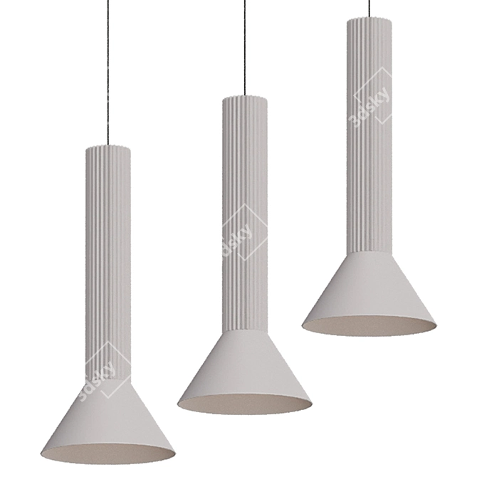 Sleek Modern Pendant Light 3D model image 6