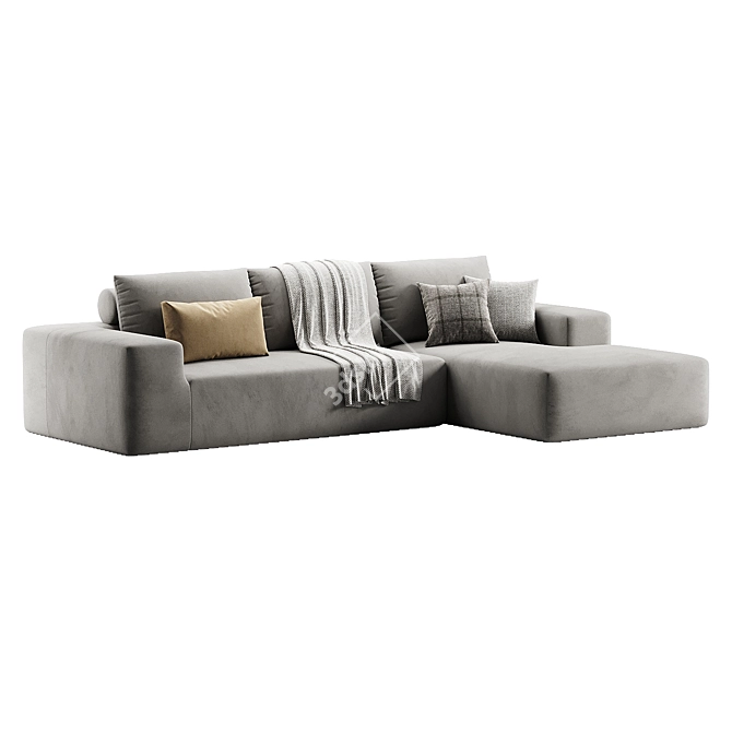 Versatile Modular Sectional Sofa Set 3D model image 2