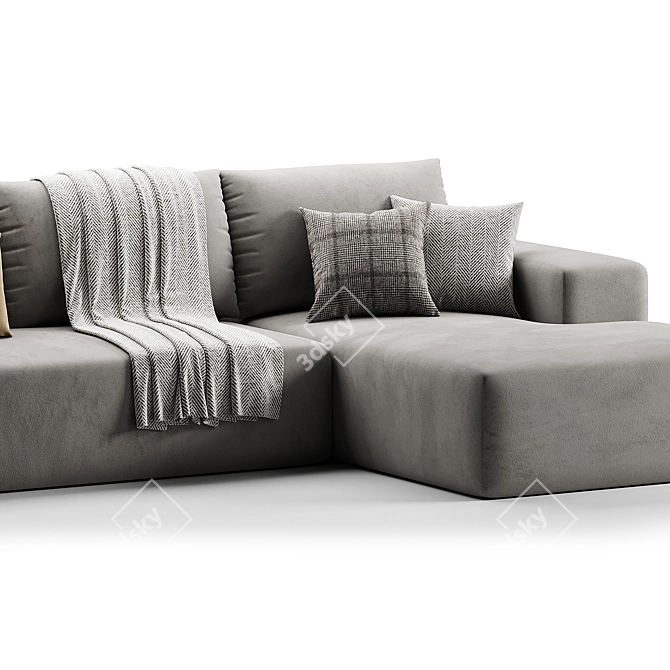 Versatile Modular Sectional Sofa Set 3D model image 4