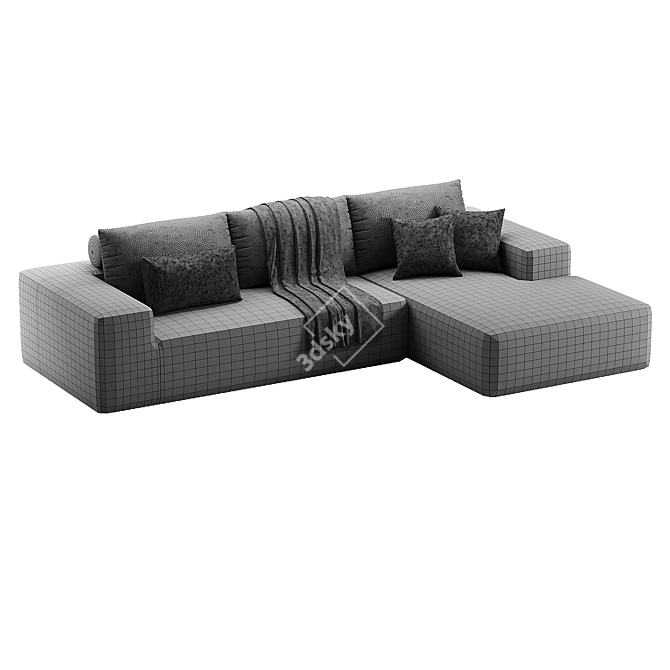 Versatile Modular Sectional Sofa Set 3D model image 5