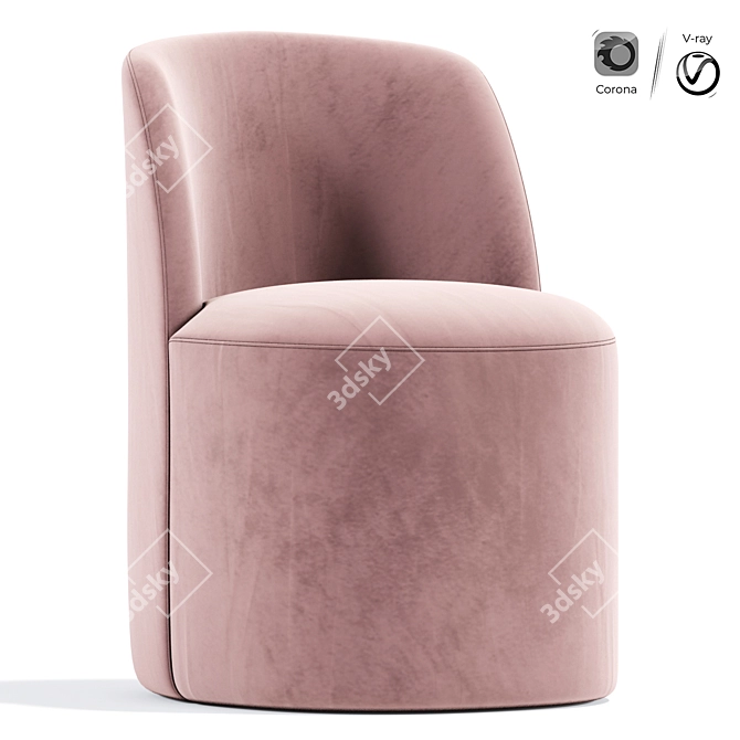 Contemporary Dining Chair Set 3D model image 1