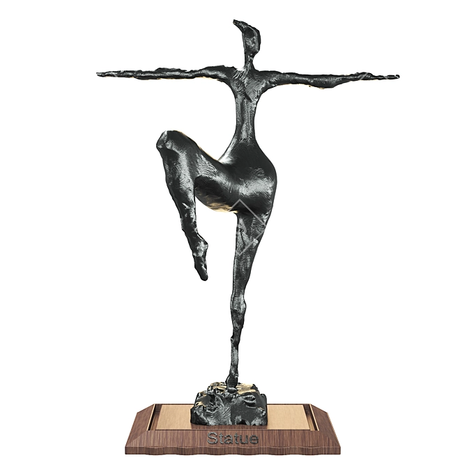 Elegant Women Statue Sculpture 3D 3D model image 1