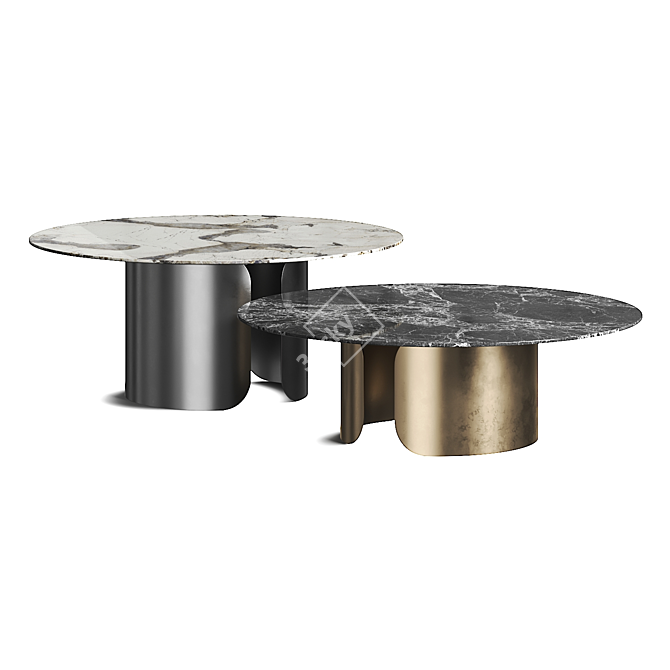 Nested Coffee Tables 3D Models 3D model image 5