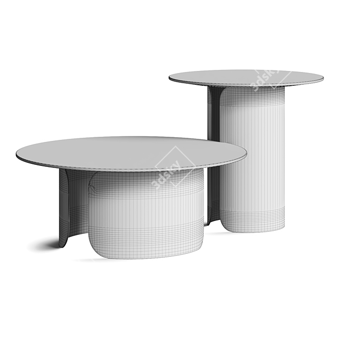 Nested Coffee Tables 3D Models 3D model image 7