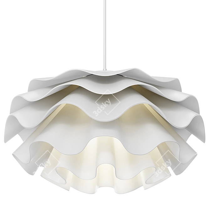 Petite Blossom Acrylic Pendant Light 3D model image 1