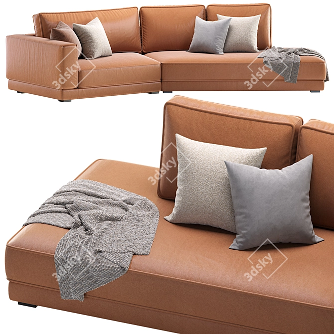 Elegant HARPER Sofa by Cazarina 3D model image 5