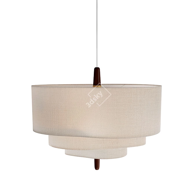 Ethereal Pebble Pendant Light 3D model image 2