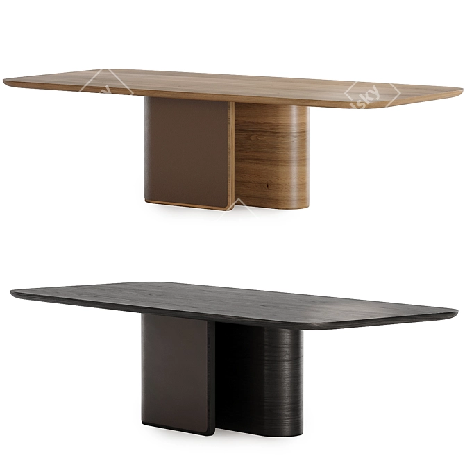 Luxury ECHO Table Two-Tone 3D model image 1