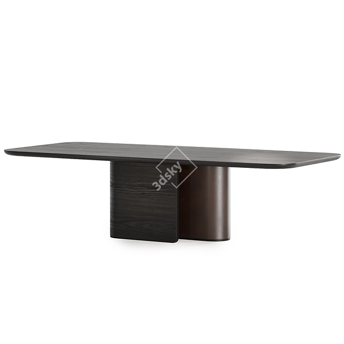 Luxury ECHO Table Two-Tone 3D model image 2