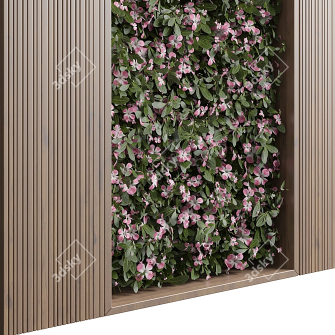 Botanical Green Living Wall Art 3D model image 2