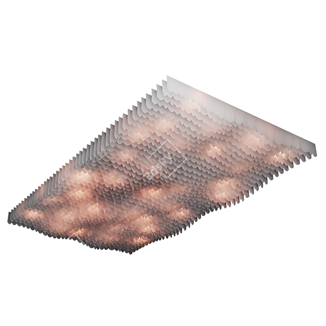 Textile Wave Ceiling Panel 3D model image 3