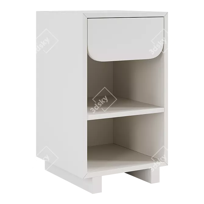 Scandinavian Style Vidja Bedside Table 3D model image 1