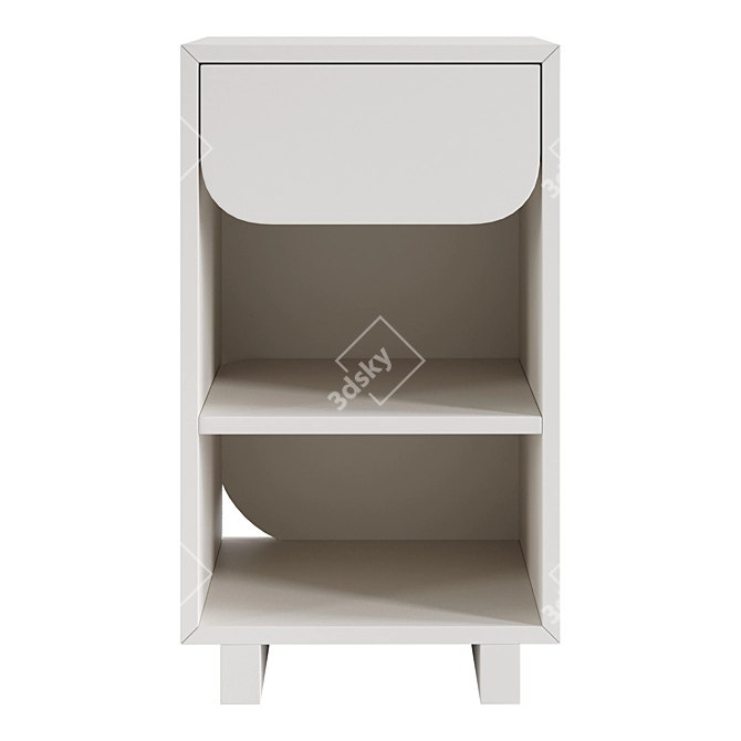 Scandinavian Style Vidja Bedside Table 3D model image 2