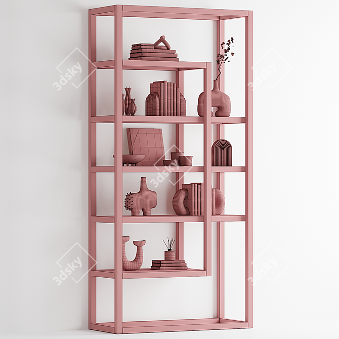 Modern Kiora Etagere Bookcase Furniture 3D model image 6