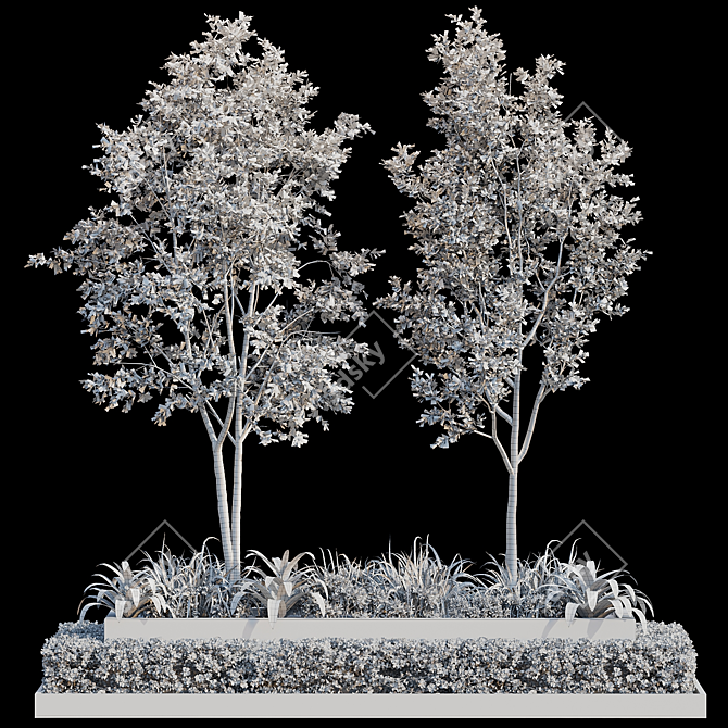 Outdoor Plant 26 Replica Statute 3D model image 5