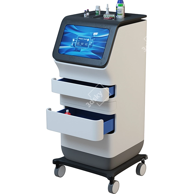 Franklin Patient Cart: Healthcare Essential 3D model image 1