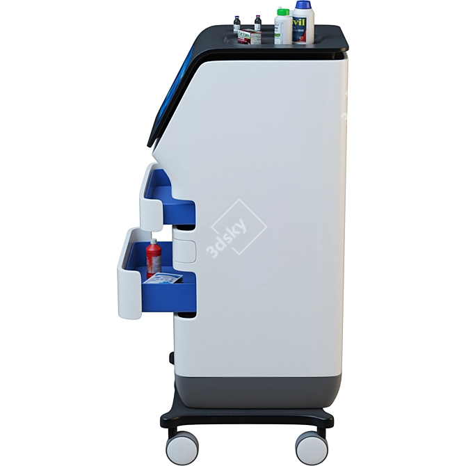 Franklin Patient Cart: Healthcare Essential 3D model image 3