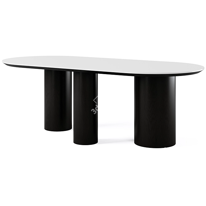 Modern Dining Set, Elliston & Rodham 3D model image 3