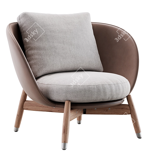 ERI Versatile Designer Lounge Chair 3D model image 1