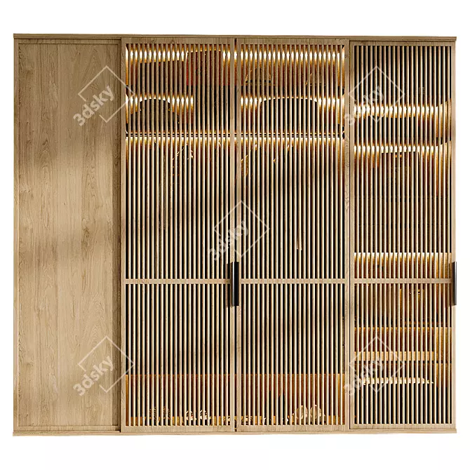 Modern Wardrobe Model 219 - 3Ds Max 2015 3D model image 2