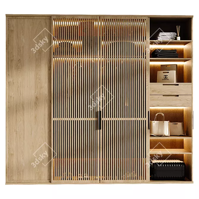 Modern Wardrobe Model 219 - 3Ds Max 2015 3D model image 3