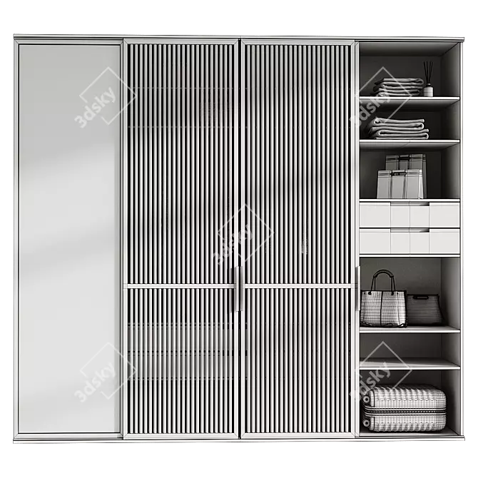 Modern Wardrobe Model 219 - 3Ds Max 2015 3D model image 4
