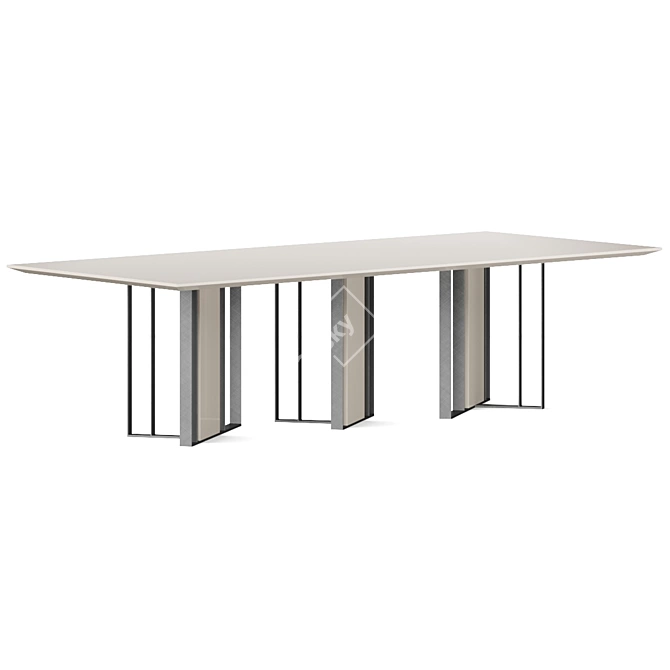  Italian Designer Dining Table Set 3D model image 7