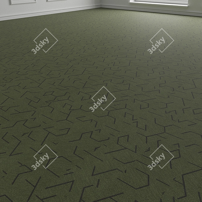 Modular Carpet Floor Tiles 3D model image 2