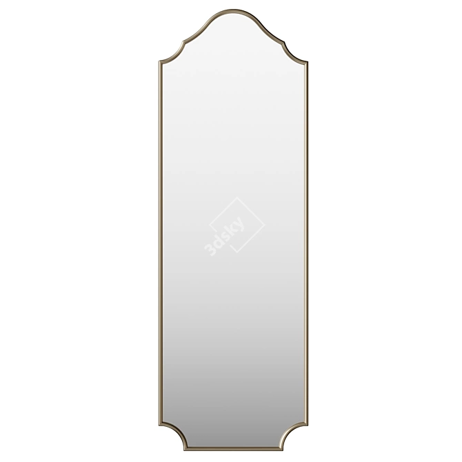 Gothic Metal Full-Length Mirror 3D model image 2