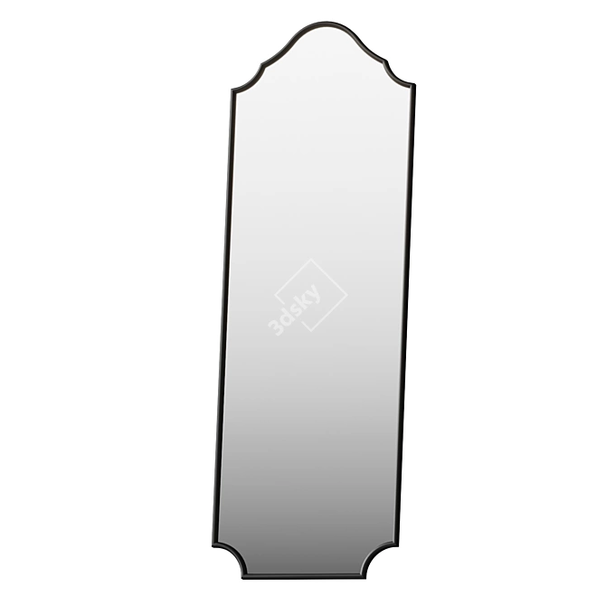 Gothic Metal Full-Length Mirror 3D model image 3