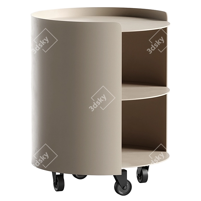 White Bedside Table Rauma 3D model image 2