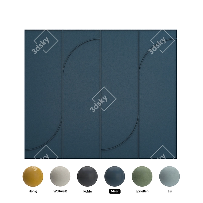 Felt Wall Panel 6 Colors 3D model image 11