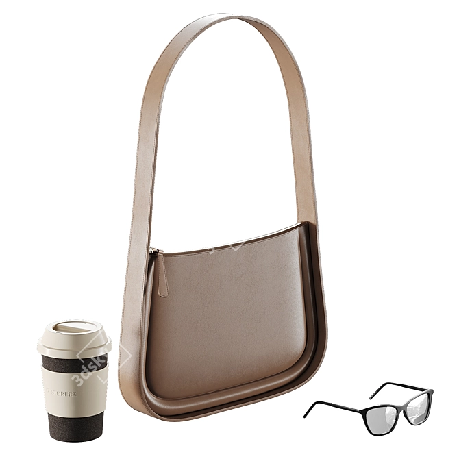 Chic Accessories Set | Bag Sunglasses Mug 3D model image 3