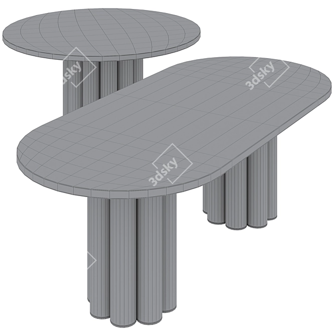 Cazarina Riner and Ambon Dining Tables 3D model image 5