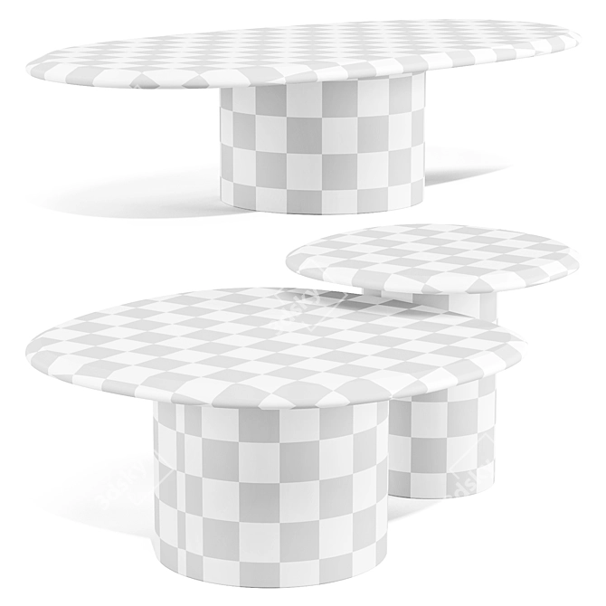 Carpanese Home Pebble Collection: Coffee/Side Tables 3D model image 6