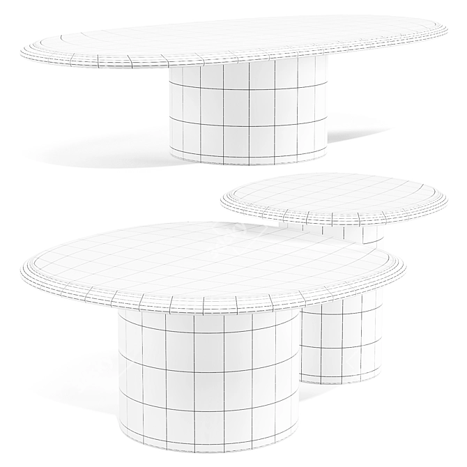 Carpanese Home Pebble Collection: Coffee/Side Tables 3D model image 7
