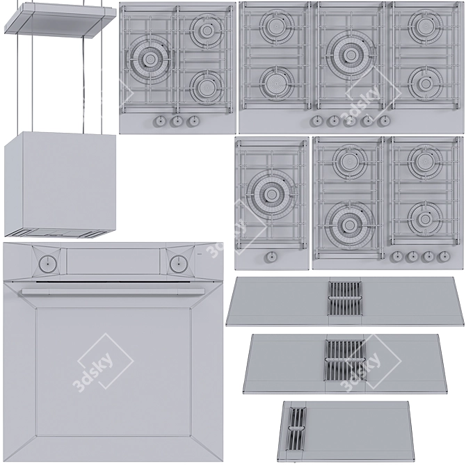 Korting Kitchen Appliance Bundle 3D model image 6