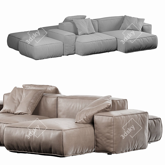 Modern Modular Sofa Collection 3D model image 1