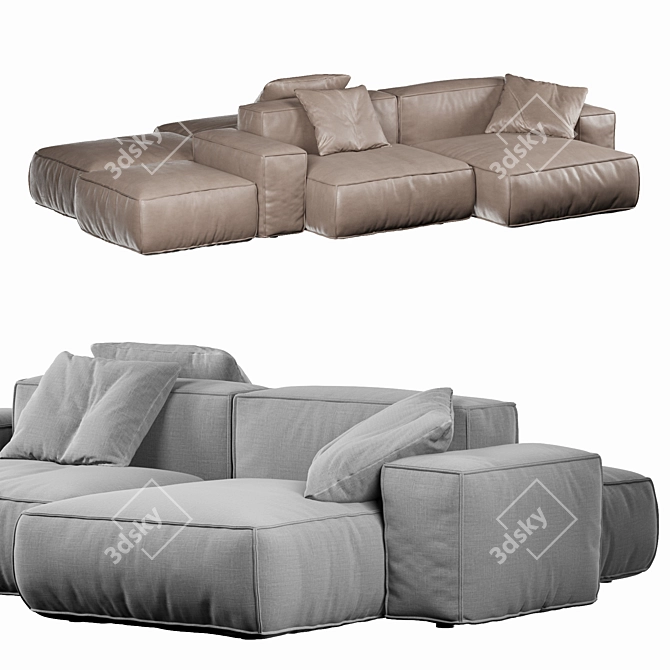 Modern Modular Sofa Collection 3D model image 4